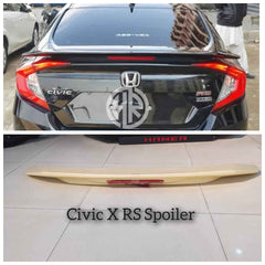 Civic X RS Unpainted Trunk Spoiler Stylish Aerodynamic Enhancement