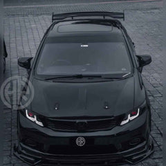 Honda Civic Rebirth Front Splitter Glossy Black Aerodynamic Styling Kit