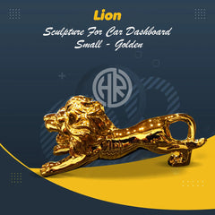 Gold Lion Sculpture Dashboard Perfume