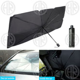 Car Windshield Sun Shade Umbrella Foldable & Universal Fit with UV Rays & Heat Blocker Easy To Use With Storage Bag