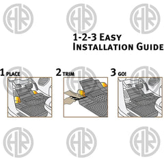 Universal Car Floor Mats for All Cars Waterproof & Durable (3 Pcs Set)