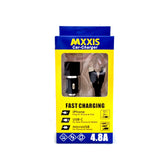 Fast Car Charger Dual USB Port 4.8A with 3-in-1 Cable Compatible with 12V/24V Cars & SUVs