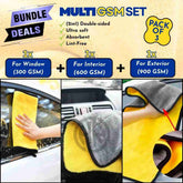 Premium Microfiber Towel Bundles – Thin, Regular & Thick | Ultra-Soft, Lint-Free Cleaning Cloths for Car, Bike, Home & Office