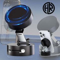 Universal Car Mobile Holder Foldable Magnetic Phone Mount with Strong Vacuum Suction Cup | 360° Adjustable Mobile Stand for Dashboard & Windshield (Compatible for both iPhone & Android