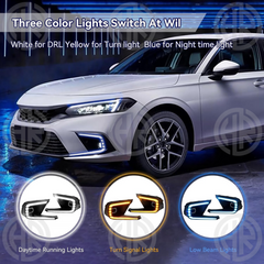 Honda Civic LED Fog Light DRLs V2 (2022, 11th Gen) Premium Illumination & Modern Style