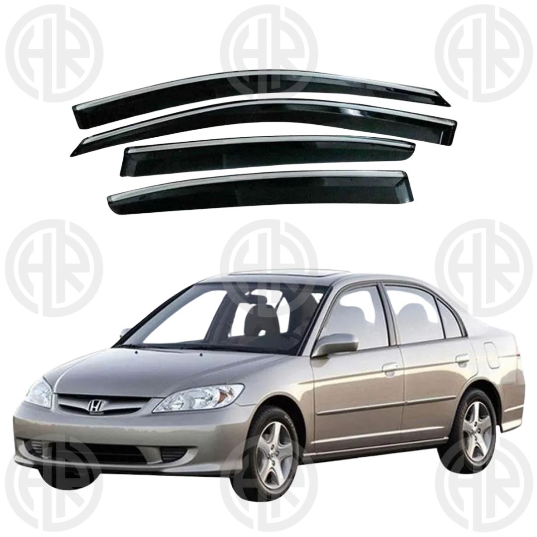 Chrome Air Press Sun Visors for Honda Civic 2003-2006