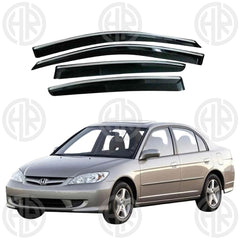 Chrome Air Press Sun Visors for Honda Civic 2003-2006