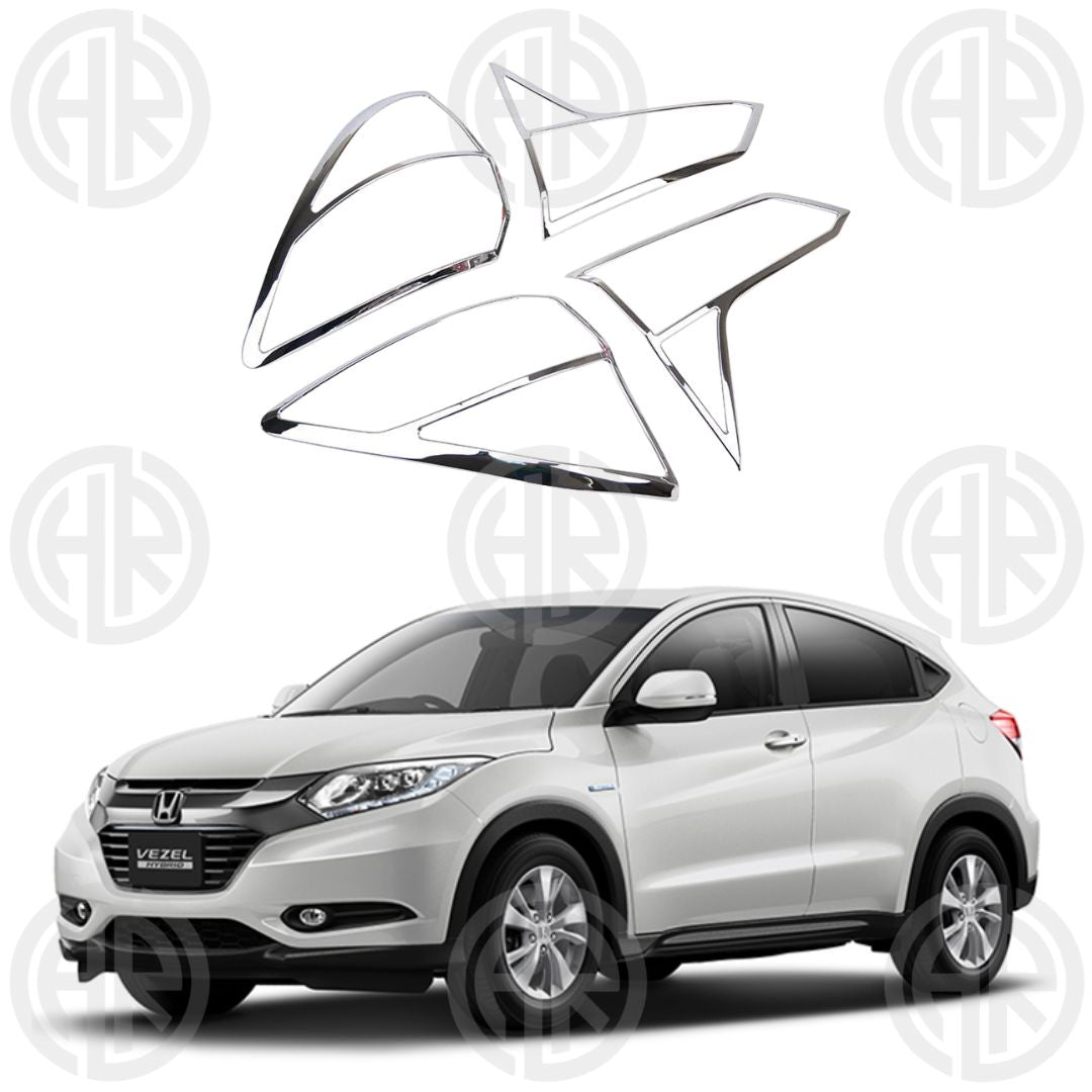 Honda Vezel Back Light Chrome Trims (2013–2021) Premium Tail Light Covers