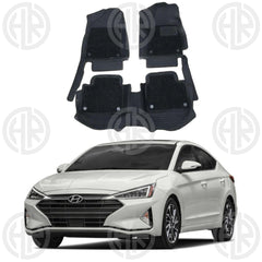 Hyundai Elantra (2016-22) Luxury 10D Car Mats 3Pcs Set