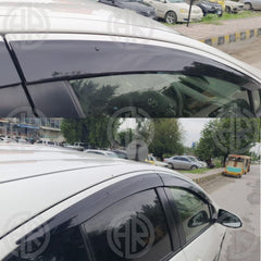 Toyota Aqua TXR Chrome Air Press Visors Stylish Wind Deflectors Set