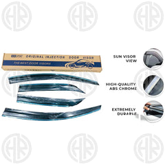 Toyota Corolla 2014–2022 Chrome Sun Visors Stylish & Functional Door Visor Set