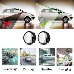 Universal Car Blind Spot Mirror 360° Rotatable Wide Angle Round Rear View Side Mirror 2 Pcs Fit for All Cars, SUVs & Jeeps