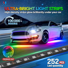 RGB Underglow Strip Lights – Multi-Color LED Kit | Universal Fit