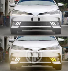 Toyota Corolla Fog Lamps DRL Cover Chrome – Mustang Style for Enhanced Protection & Style