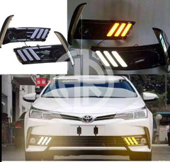 Toyota Corolla Fog Lamps DRL Cover Chrome – Mustang Style for Enhanced Protection & Style