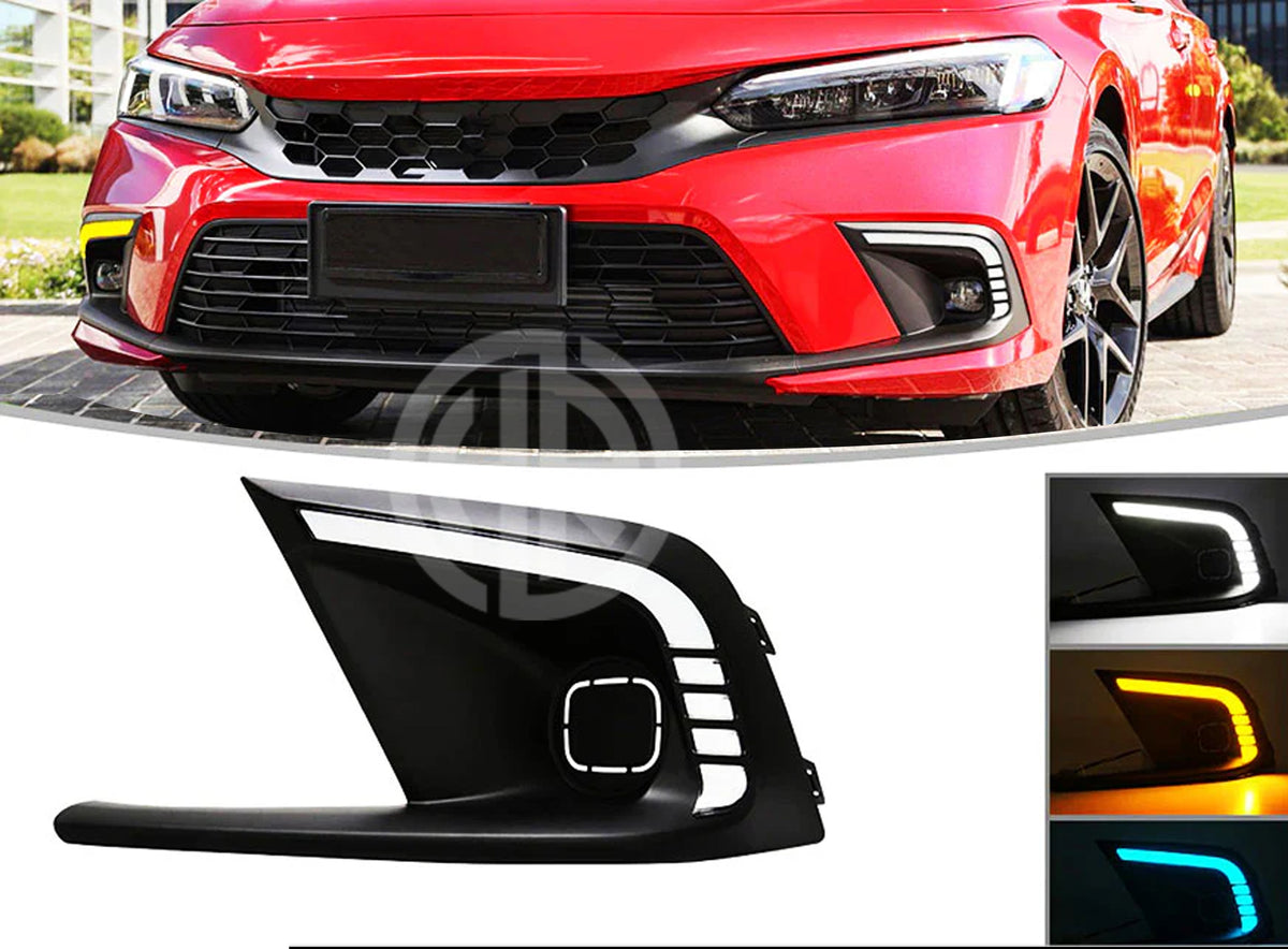 Honda Civic Fog Light DRLs V2 – 2022 Model, Premium LED Fog Lights for 11th Gen