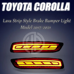 Toyota Corolla Brake Bumper Light in Lava Strip Style | Model 2017-2021 | Enhanced Safety & Style