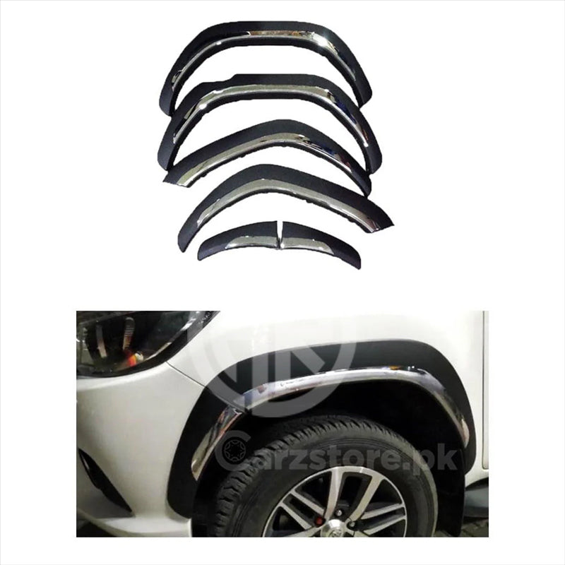 Toyota REVO Fender Flares with Chrome – 6 Pieces, Model 2016-2021