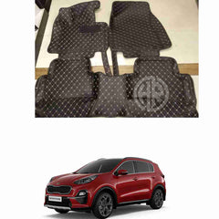 7D Floor Mats Black for KIA Sportage 2019-2021