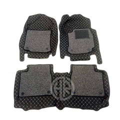 9D Floor Mats Black 3 Pcs for Toyota Corolla 2015-2024