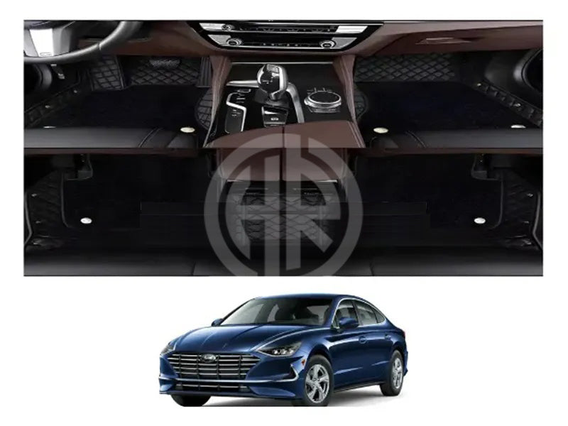 9D Floor Mats 3 Pcs for Hyundai Sonata 2021-2024