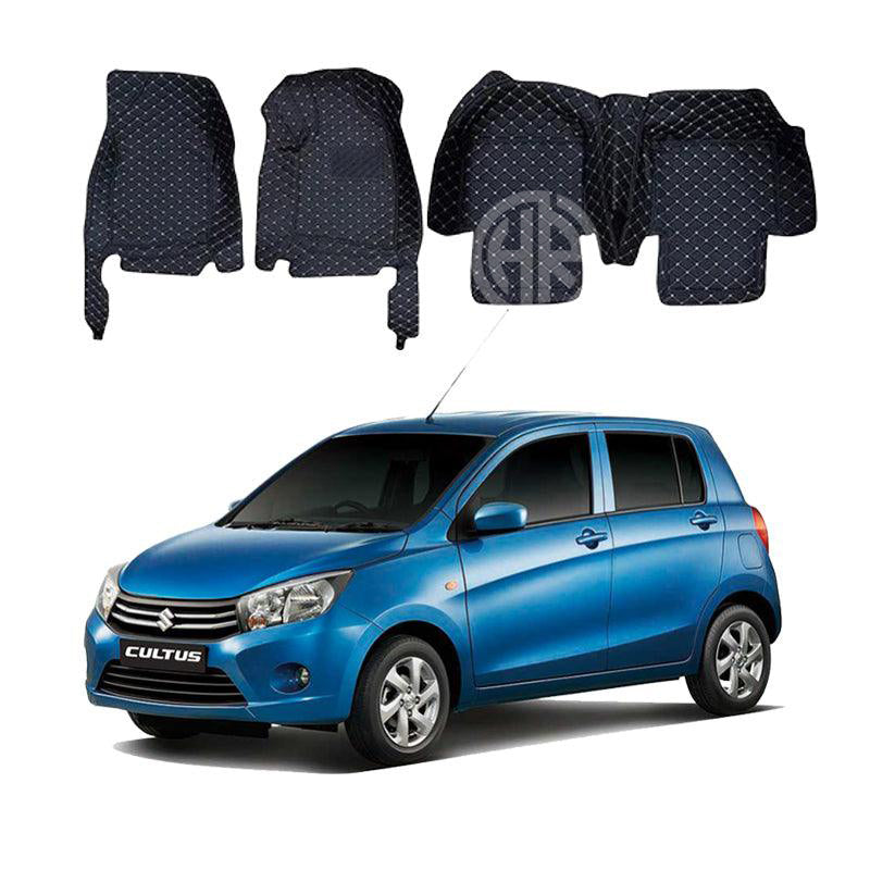 7D Floor Mats Black for Suzuki Cultus 2017-2021