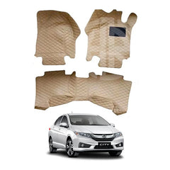 7D Floor Mat Black 3 Pcs for Honda City 2022