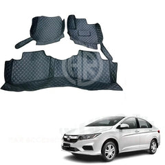7D Floor Mat Black 3 Pcs for Honda City 2022