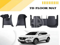 7D Floor Mat Black Multi Color Thread 3 Pcs for MG HS 2020-2021