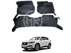 7D Floor Mat Black Multi Color Thread 3 Pcs for MG HS 2020-2021