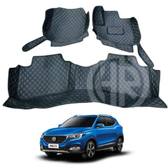 7D Floor Mat Black Multi Color Thread 3 Pcs for MG HS 2020-2021