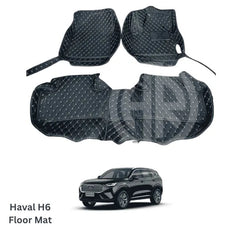 7D Floor Mats Black Multi 3pcs for Haval H6 2021-2024