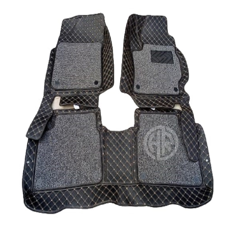 9D Floor Mats Black 3 Pcs for Toyota Yaris 2020-2021