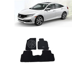 Carpet Floor Mats Black for Honda Civic 2016-2021