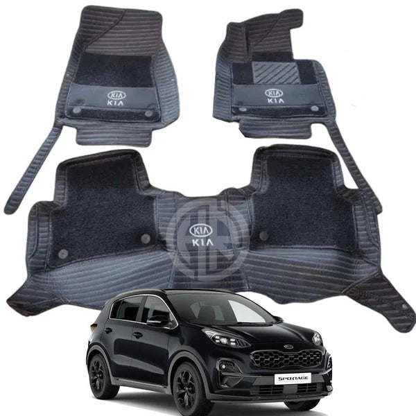 10D Floor Mats 3Pcs for Kia Sportage 2019-2022