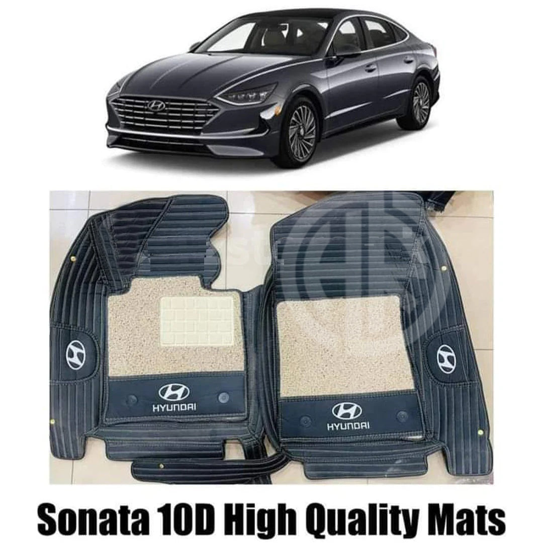 10D Floor Mats 3Pcs for Hyundai Sonata 2021-2022