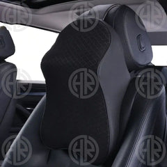 Ergonomic Car Neck & Back Support Pillows Long Drive Comfort Cushion Set (2 Pcs Grey)