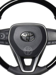 Glossy Black Steering Wheel Monogram Toyota Corolla