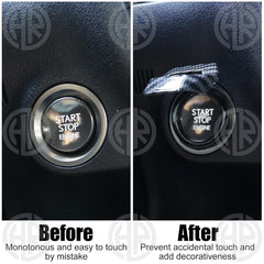 Stylish Carbon Fiber Push Start Cover for Cars Luxury Look