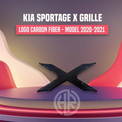 Carbon Fiber X Grill Logo for KIA SPORTAGE 2019-2021