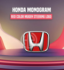 Steering Wheel Monogram in Red Texture Universal Fit for Honda