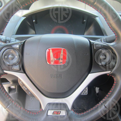 Honda Universal Steering Wheel Monogram Premium Red Texture Interior Accessory