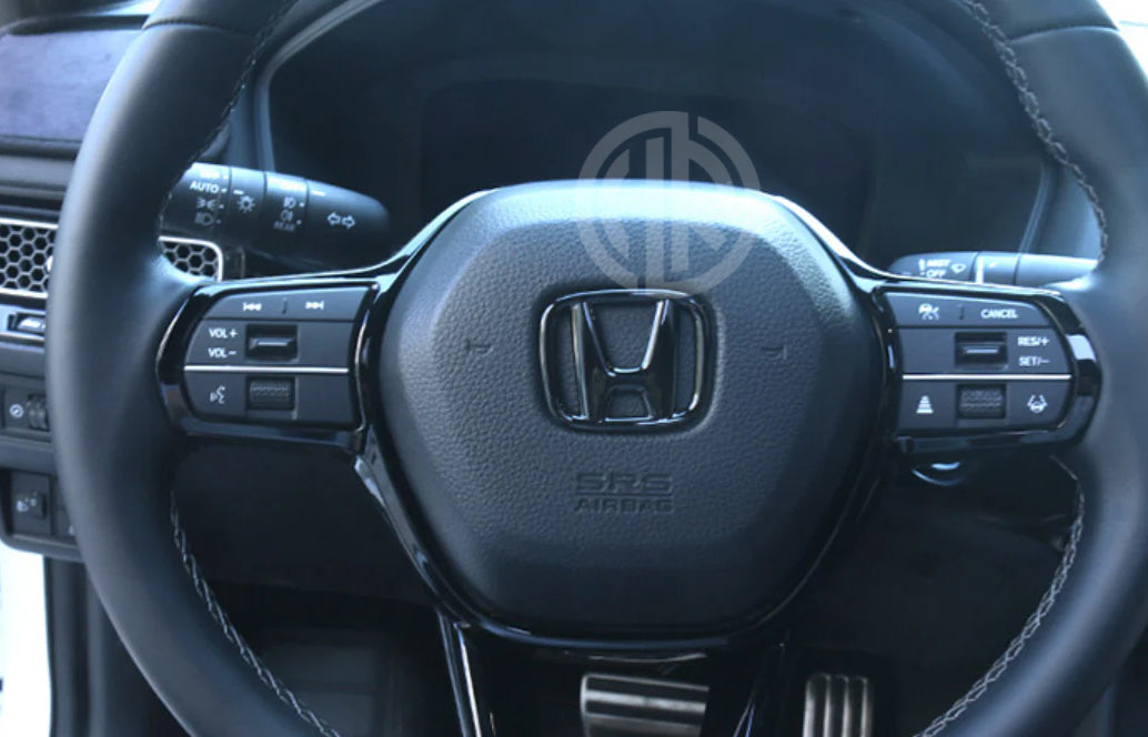 Steering Monogram in Glossy Black for Honda Civic