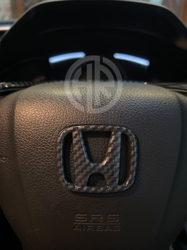 Carbon Fiber Steering Monogram for Honda Civic