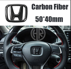 Carbon Fiber Steering Logo for Honda Civic