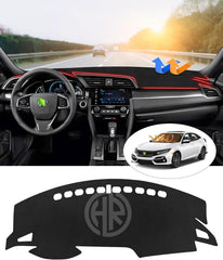 Dashboard Carpet Black for Honda Civic X 2016-2021