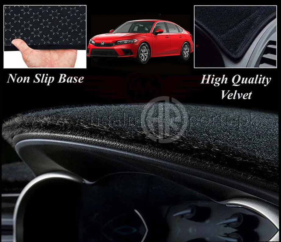 Velvet Dashboard Mat for Honda Civic 2022-2024