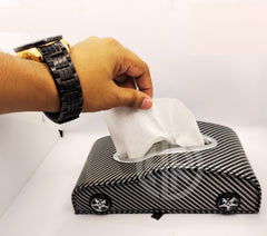 Tissue Box Carbon Fiber Textured For Car Dashboard