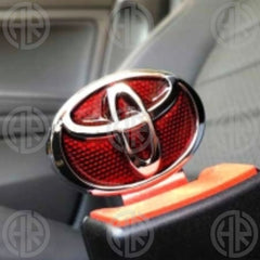 Toyota Seat Belt Clip Red/Silver Metal Safety & Style Upgrade