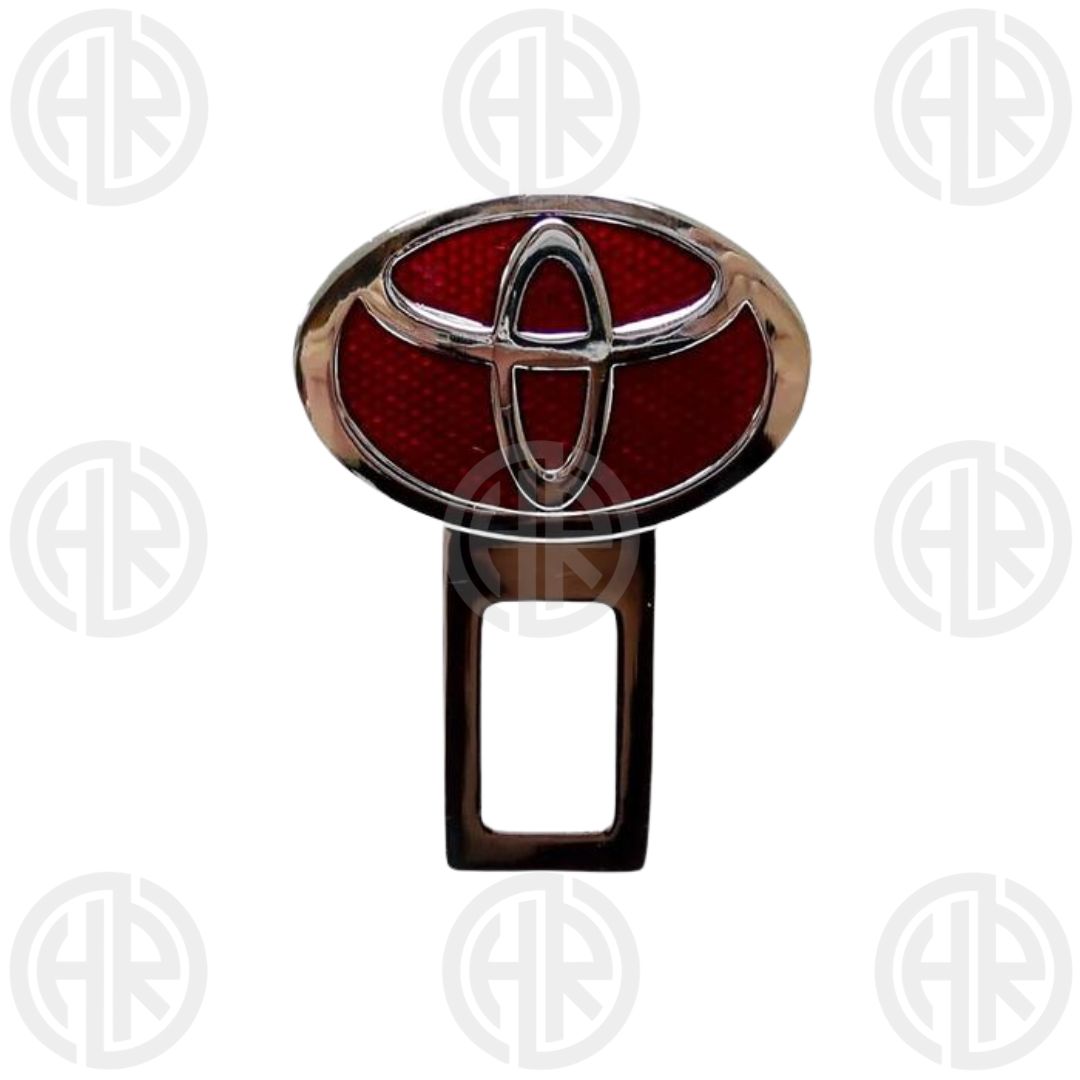 Toyota Seat Belt Clip Red/Silver Metal Safety & Style Upgrade